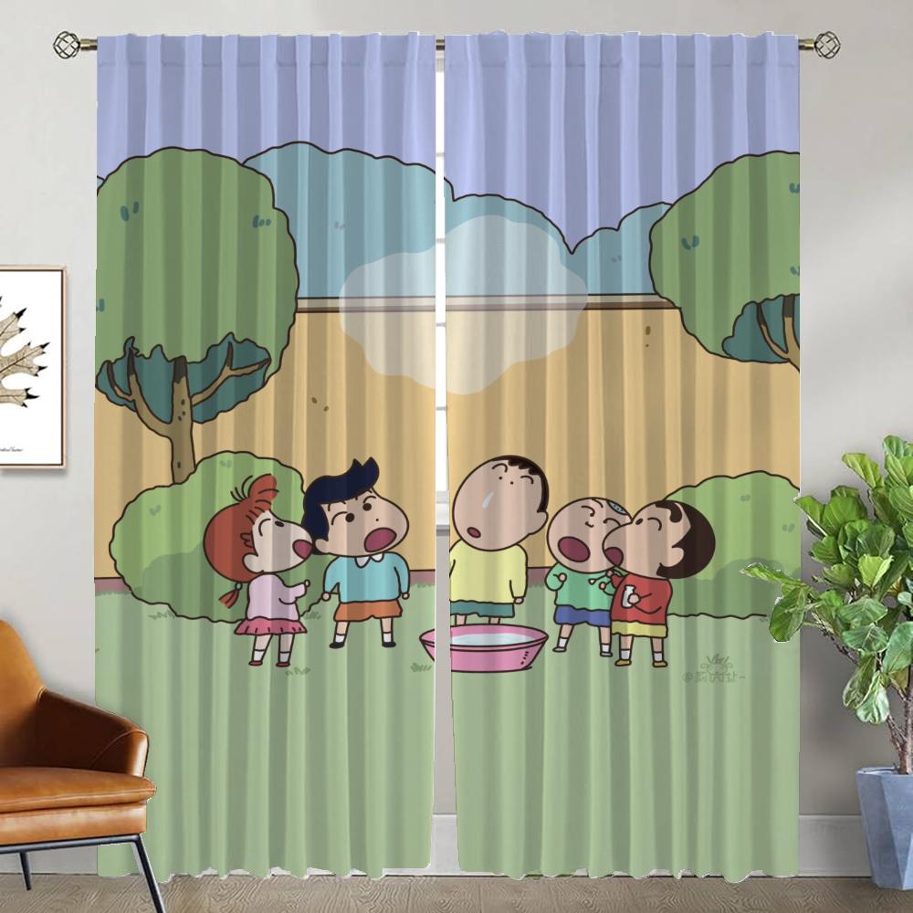 Gardiner för vardagsrum Gardiner Kritor Tyll för sovrum Heminredning Gardiner 2 Delar Rullgardiner Halloween Dekoration Skiljevägg