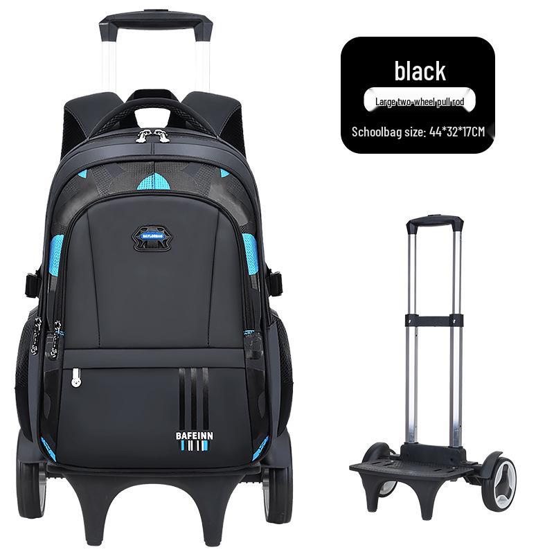 Afneembare Trolley Rugzak voor Groep 3-9, Grote Capaciteit, Basisschool & Middelbare School voor Jongens.