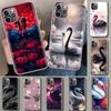 Black Swan Noble Phone Case Cover for iPhone 11 12 13 Mini 14 15 Plus 16 Pro Max 17 Air 7 8 + SE Art Customized Fundas 11 12 13