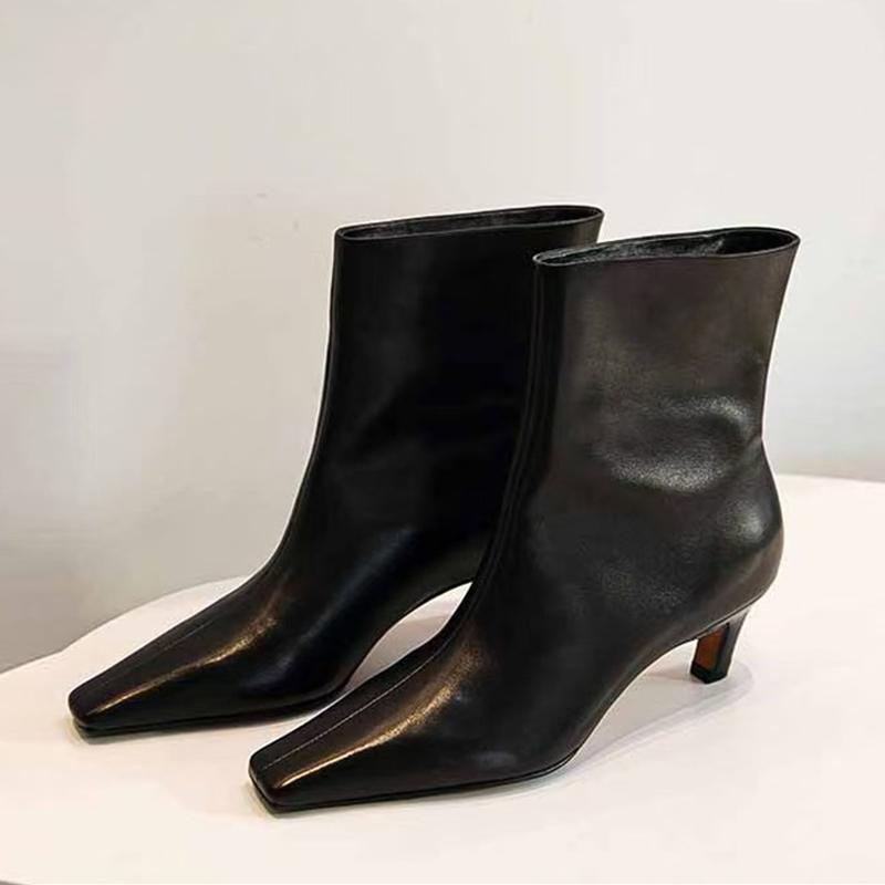 Mode Liyke Herbst Winter Warmhalten Kurzer Plüsch Mode Stiefel Für Frau Kleine Quadratische Zehe Niedrige Absätze Damen Bankettschuhe Stiefeletten