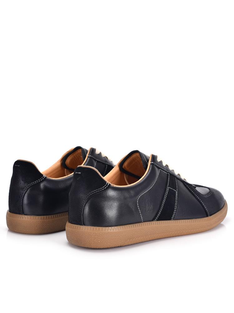 Men's Retro Genuine Leather White Skate & Sports Shoes for Autumn