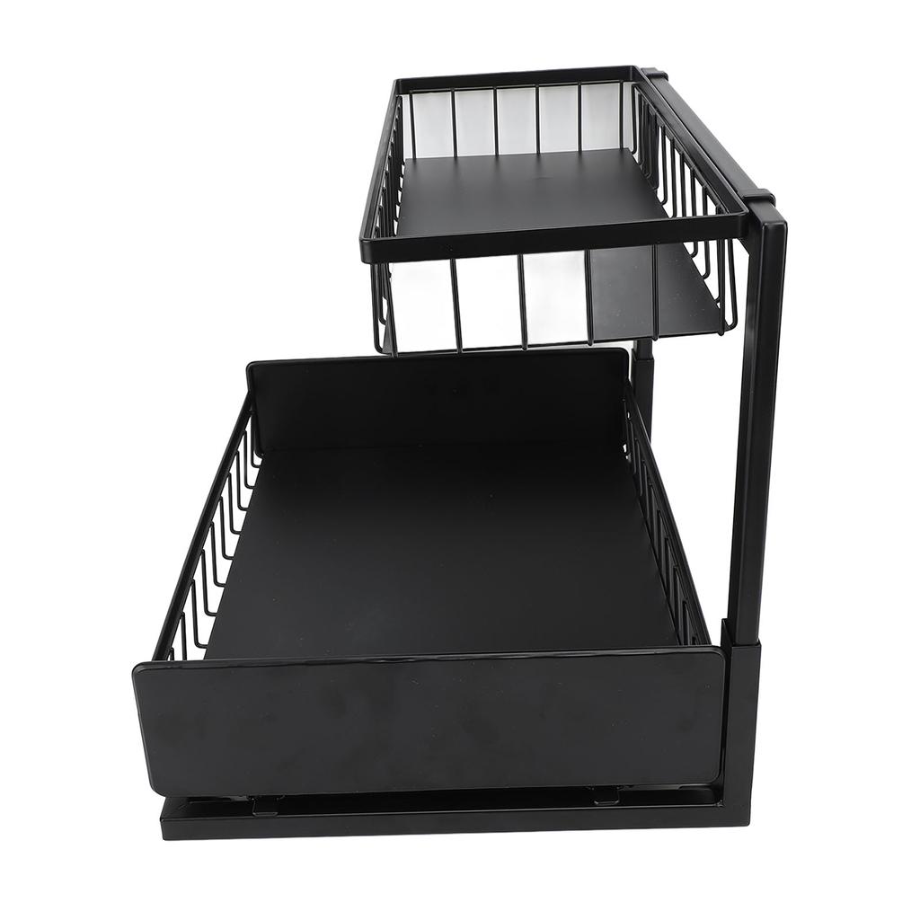 Organizer Pod Zlewozmywak Odłączany Dwuwarstwowy Metalowy Wysuwany Organizer Szafkowy Wysuwana Półka Pod Zlewozmywak