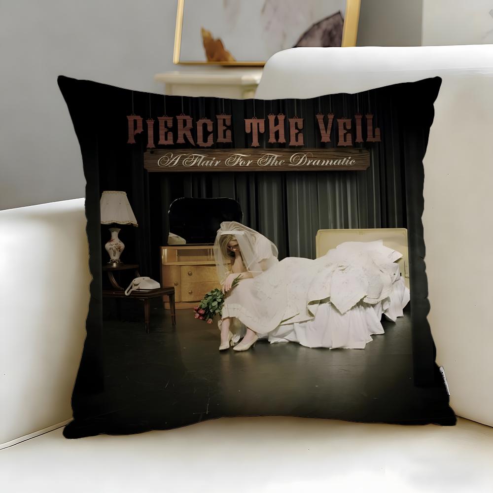 Klasický potah na polštář Pierce The Veil Měkký a snadno pratelný povlak na polštář – Všestranný pro pohovku, postel, cestování a kancelář