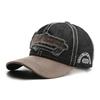Retro Letter Baseball Cap Hip Hop Peaked Caps Outdoor Sunshade Visors Fashion Cowboy Duck Tongue Hats Color Block Duckbill Hats
