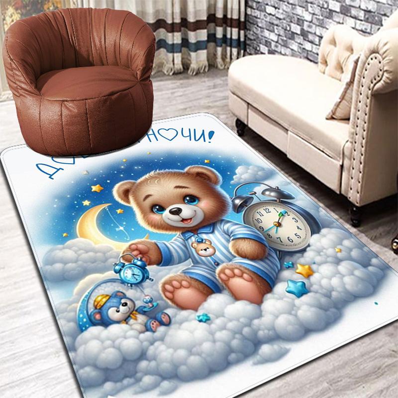 Sleeping Cartoon Bear Rug Floor Mat for Living Room or Bedroom Soft and Comfortable Carpet a Gift for Birthday and Holiday.ZFF0913252