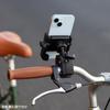 Sanwa Supply Smartphone Holder with Screw Adjustable Bicycle/Cart Clamp, Angle, Portrait/Landscape Compatible, CR-LASMP1