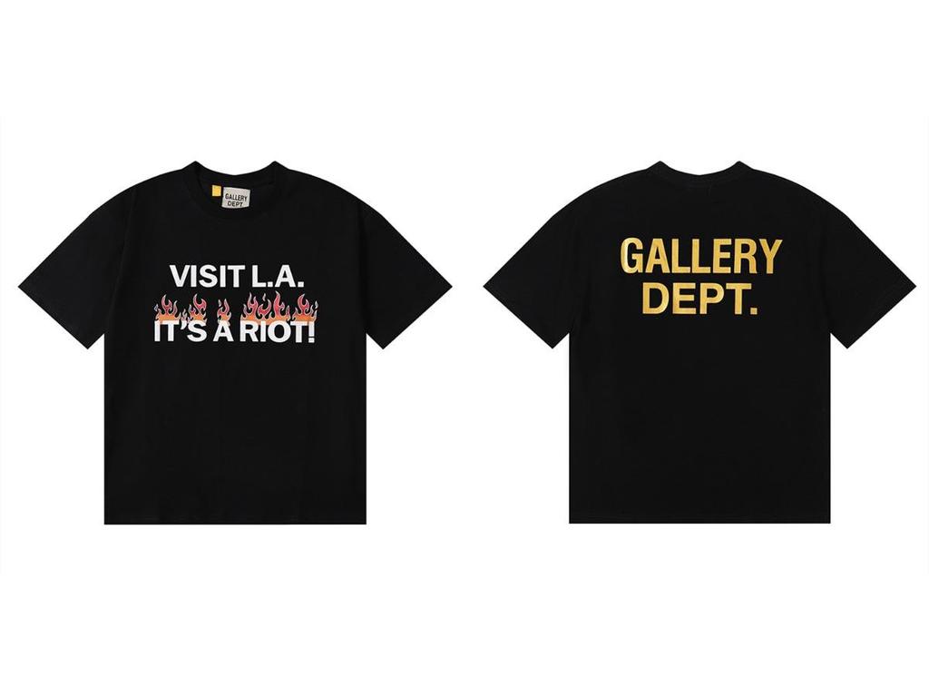 GALLERY DEPT American Tide Tie-Dye Graffiti Short-Sleeve T-Shirt