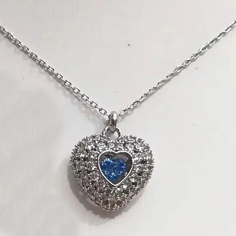 2026 New Trend Fine Jewelry Set Charming Heart Crystal Fashion Stainless Steel Necklace Earrings As a Anniversary Gift for Women