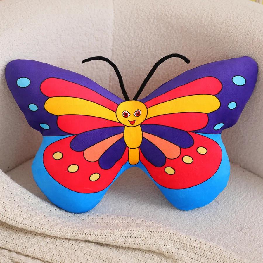 Beautiful Simulation Soft Butterfly Plush Pillow Toy Stuffed Animals Colour Kids Toys Cushion Home Decoration Girl Birthday Gift