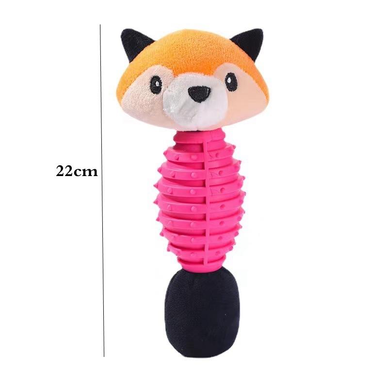 Dog Plush Toy Animals Shape Bite Resistant Squeaky Toys Corduroy Dog Toys for Small Large Dogs Puppy Pets Training Accessories