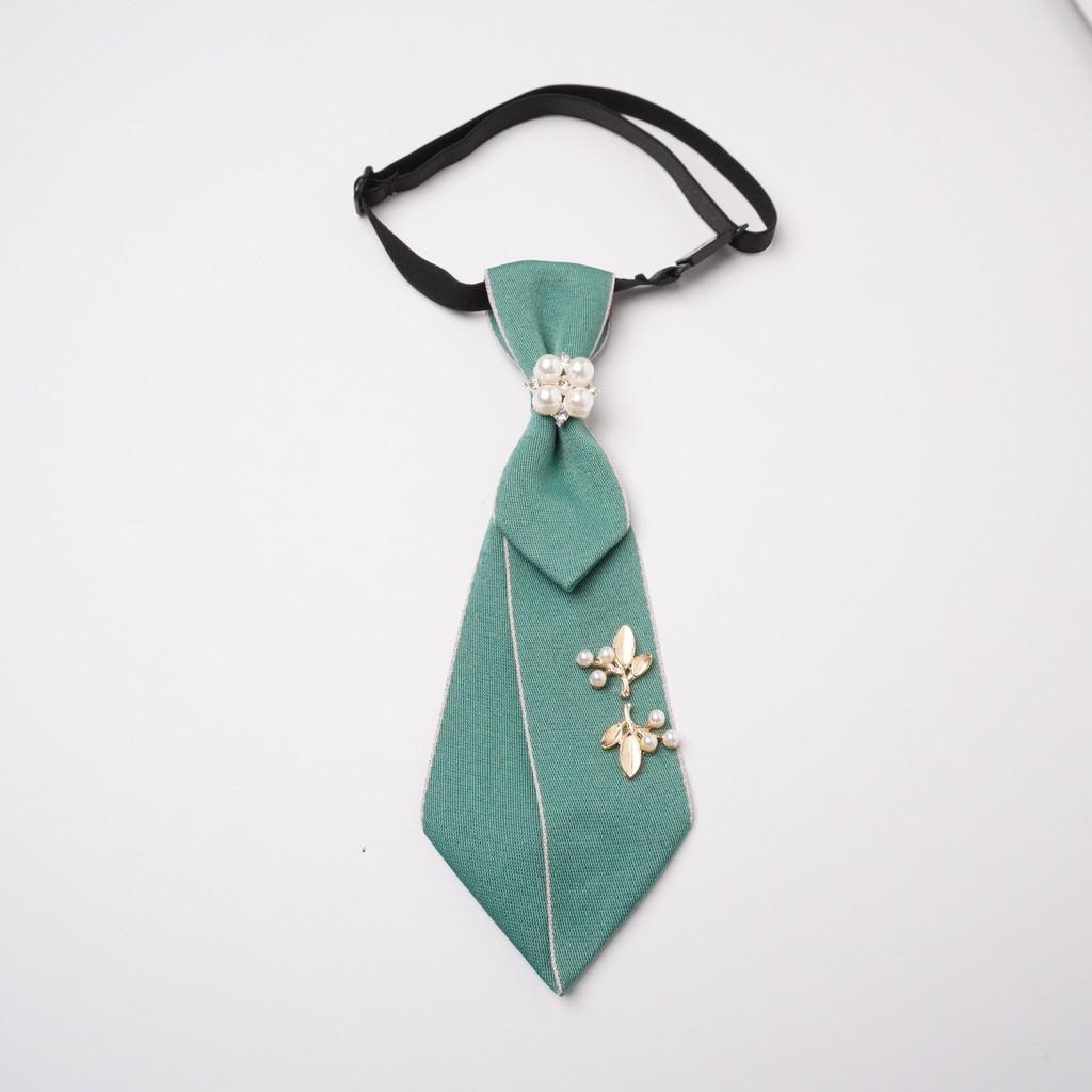 Necktie With Pearl Embellishments For Men And Women Suitable For Office And Formal Wear