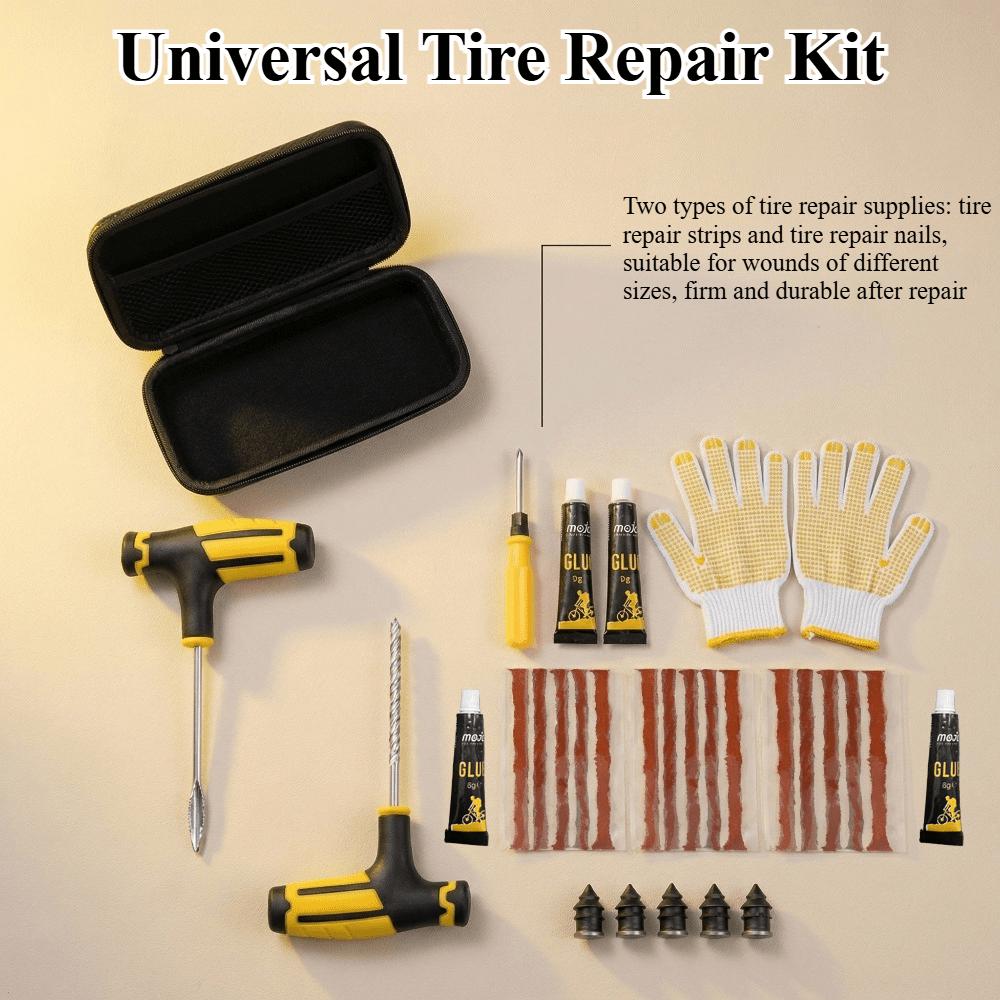 

Heavy Duty Universal Vacuum Tire Repair Tool T-Handle Quick Fix for Car Moto E-Bike Truck SUV Auto Repair жёлтый