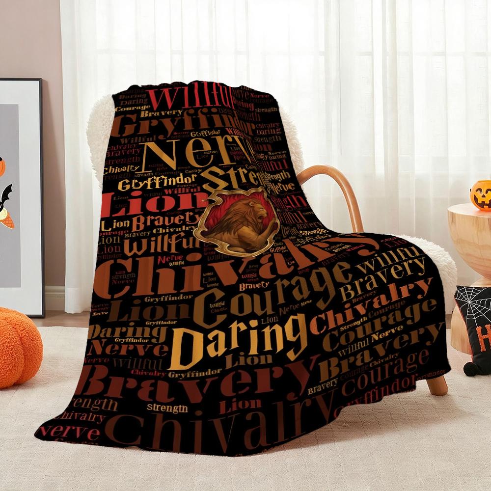Harry'S Hogwarts Adventure Flannel Blanket Soft Comfortable Fleece Blanket For Living Room Sofa Nap Home Decor Memorial Gift