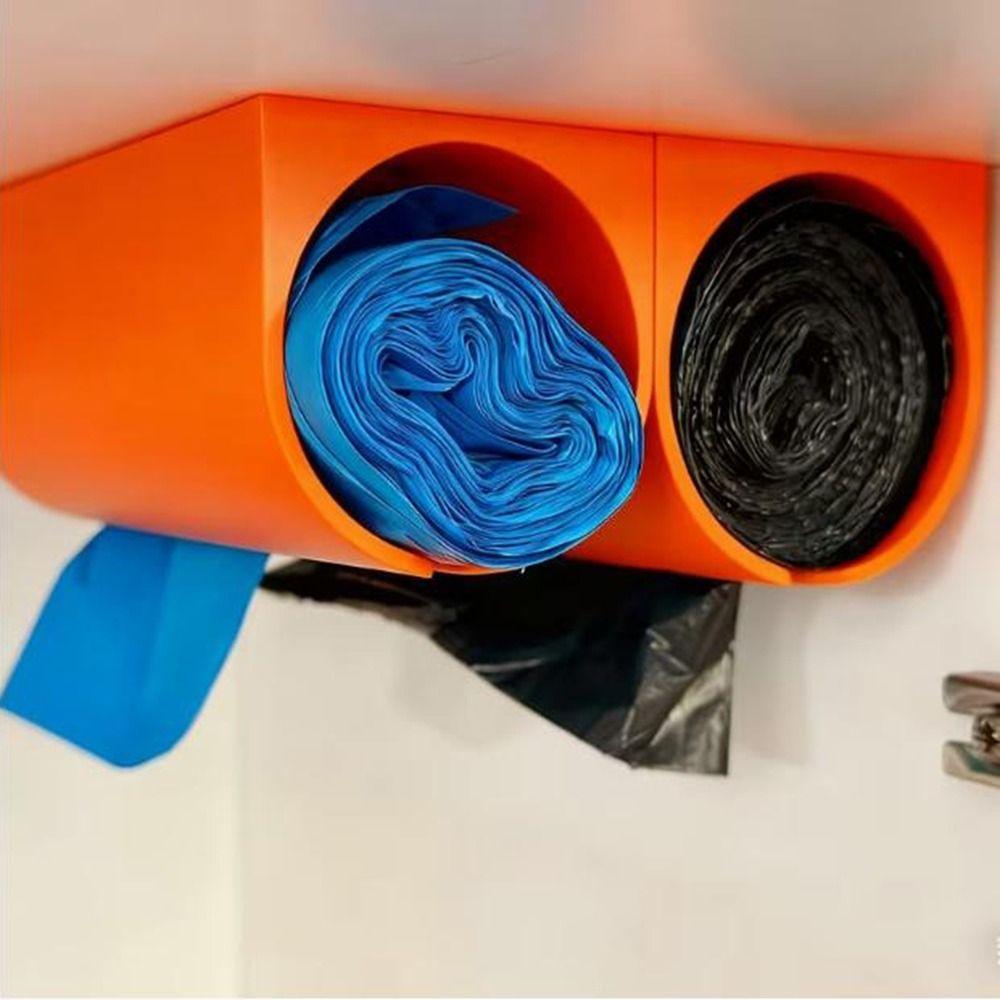 Plastic Trash Bags Storage Box Large Capacity Grocery Bag Holder Garbage Bag Dispenser  Bathroom