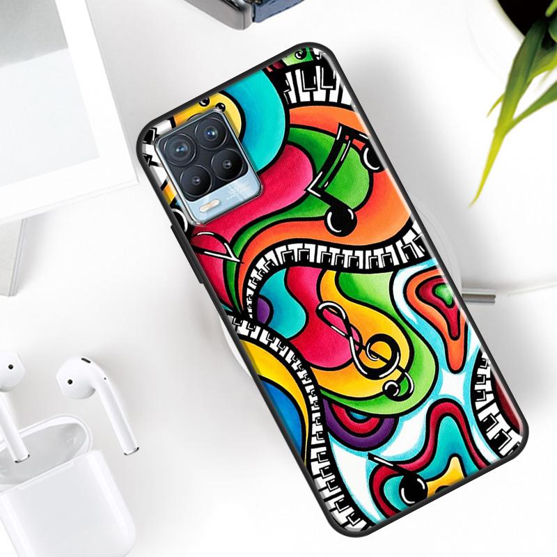 Music Piano Elegant Case For Realme 15 11 12 13 14 Pro Plus C63 C61 C55 C51 C53 C25 C65 C67 C71 C75 GT6 GT7 Pro