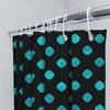 Modern Bath Shower Curtain With Green Pink Moroccan Geometric Pattern Waterproof Fabric For Bathroom Decorations