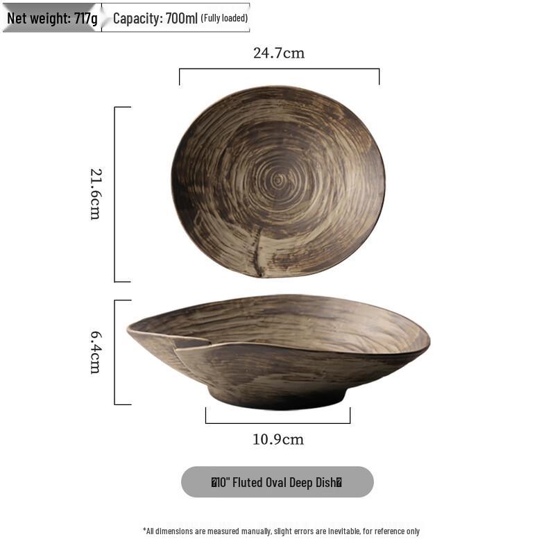 Wutuo Vintage Wood-Fired Coarse Pottery Ceramic Dinnerware