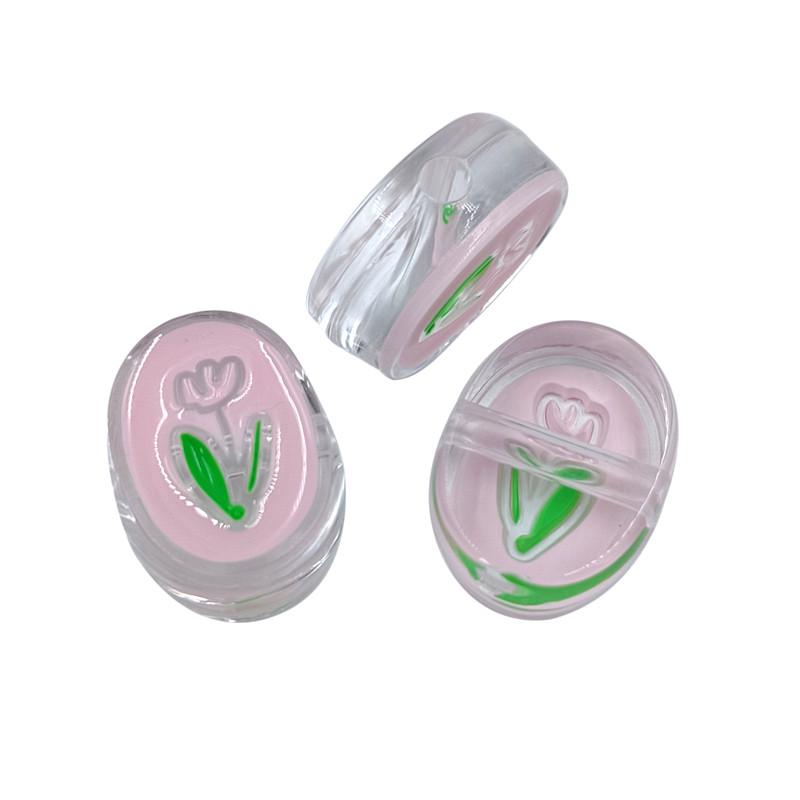 Kreativ für Schmuckherstellung 3 Stück Blume Hundeform Acrylperlen Anhänger Halskette Armband Großhandel DIY Fundstücke