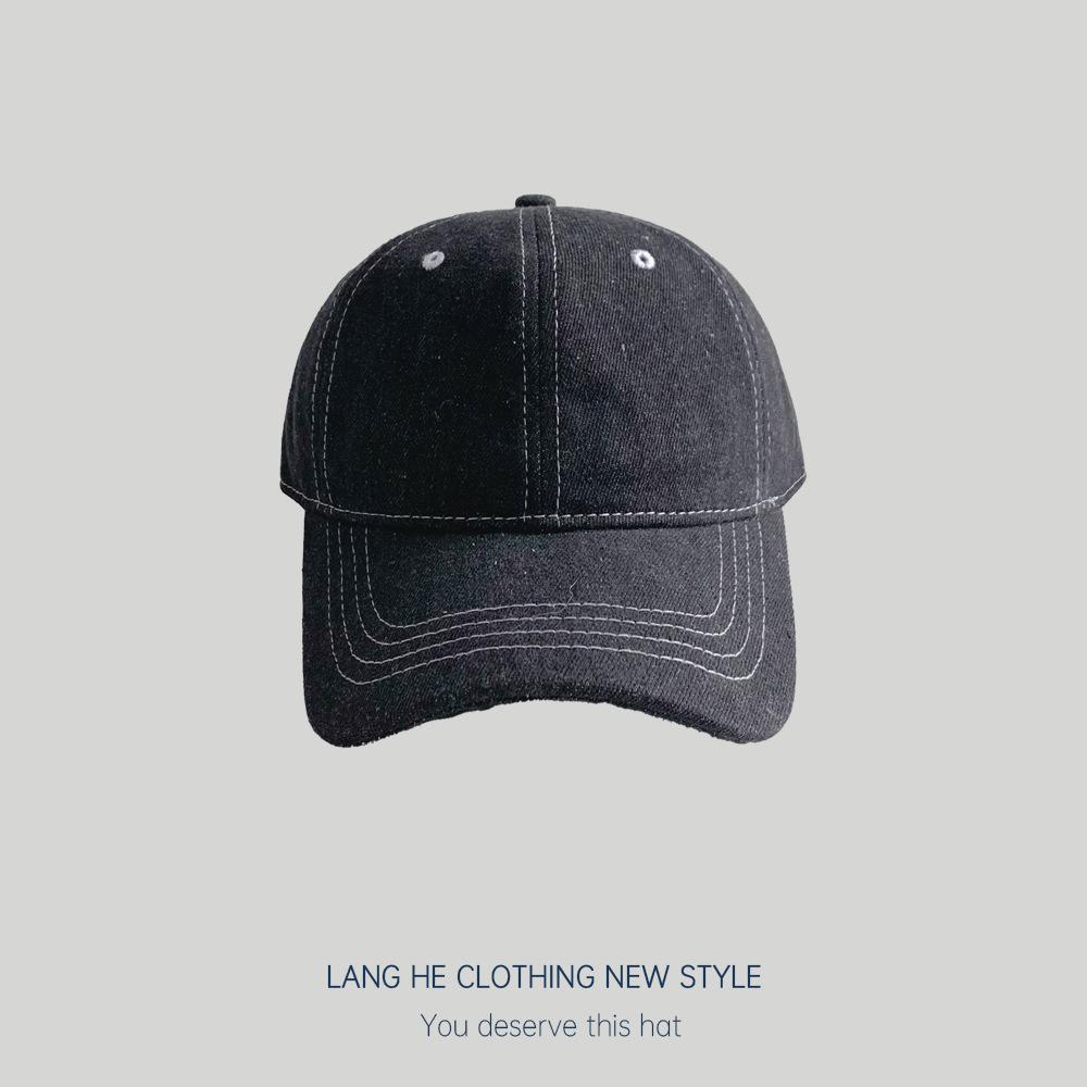 

Korean Casual Versatile Face Showing Small Washed and Aged Baseball Cap Men s Summer Sun Protection Hat 55-59cm