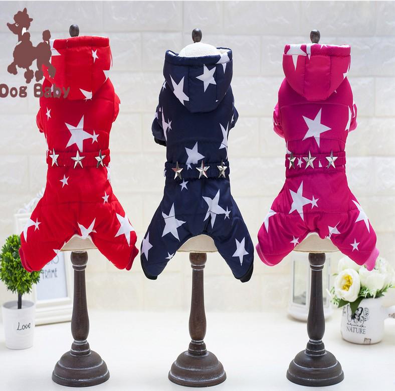 Dogbaby Starry Sky Cotton-Padded Dog Coat for Autumn & Winter