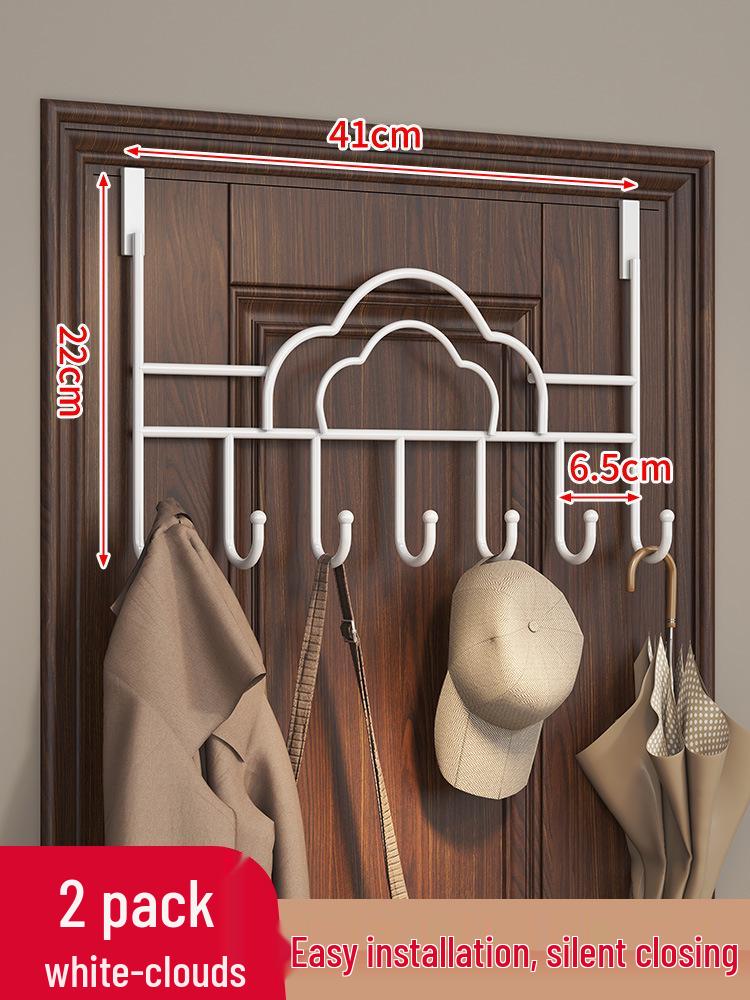 Punch-Free Over-the-Door Coat and Hat Rack - Bedroom & Kitchen Storage Solution