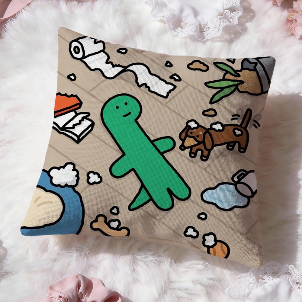 Cartoon Art Joguman Cushion Cover Premium Comfort Reversible Pillow Cove -Two in One Design for Any Room & Car Interior