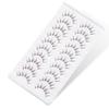 Spiky Brown False Eyelashes Clear Band Fake Eyelashes 10 Pairs Manga Lashes  Women