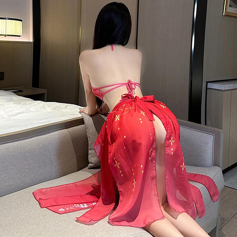 Ancient Style Plus Size Halterneck Hanfu Lingerie Set