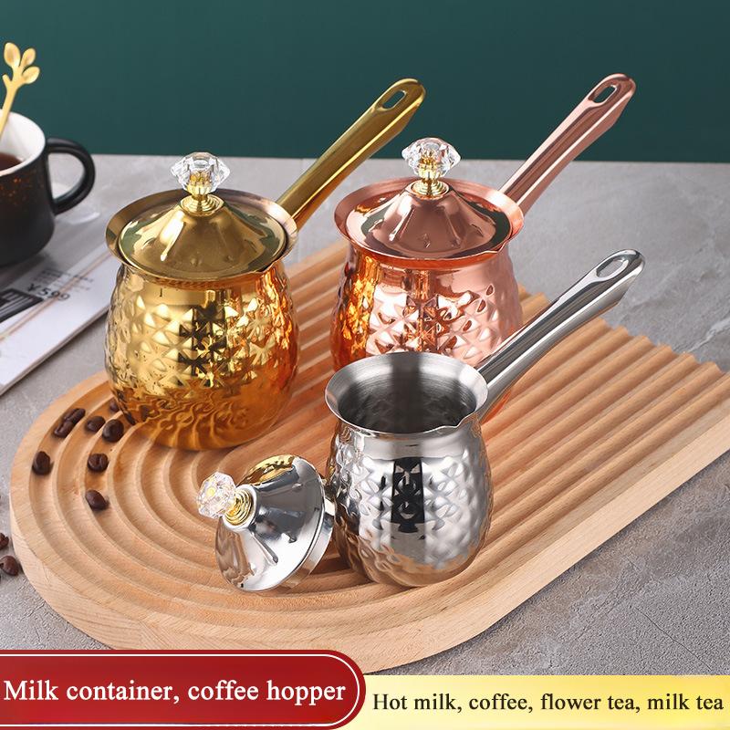 Stainless Steel Latte Art Cup with Pointed Mouth, Taukye Hand Coffee Pot, Coffee Cup, Milk Frother Jar, Latte Art Jar