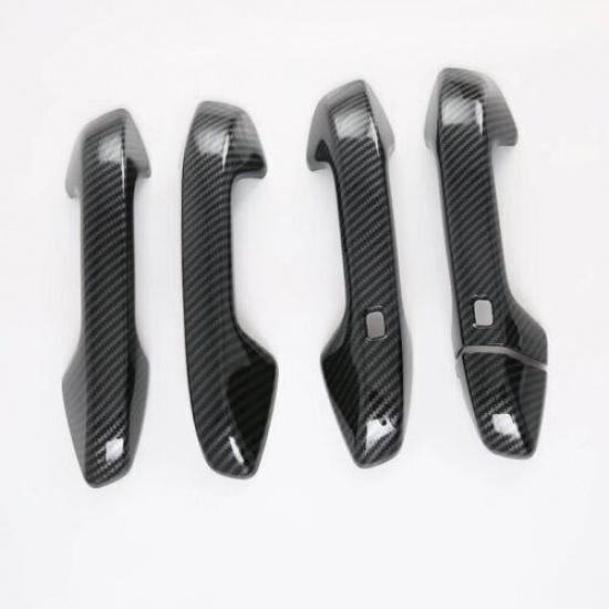 For Kia Forte 2019-2021 Carbon Fiber Abs Exterior Door Handle Molding Cover Trim