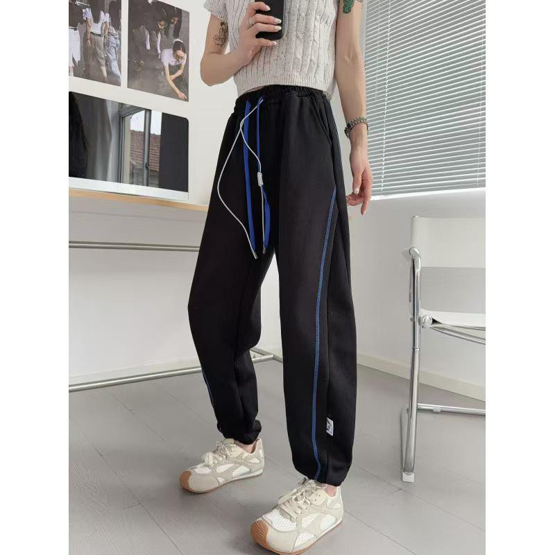

ADER Unisex Grey Sports Joggers - Women s Autumn/Winter Slim Fit Trendy Couple Style Casual Pants Medium чёрный