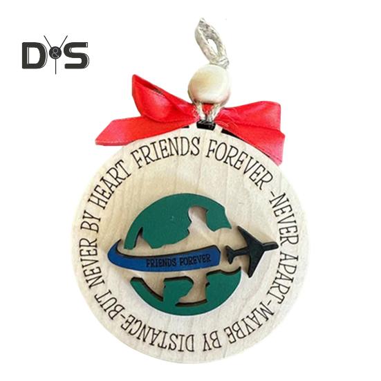 

Забавный друг Рождественский орнамент Непослушная уродливая Рождественская елка Деревянный кулон Висячие украшения для праздничного домашнего декора F