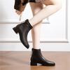 Thick-soled Martin boots women's autumn and winter new velvet temperament short boots British style versatile thin boots leather boots cotton shoes