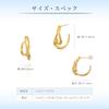Silver Earrings for Yellow Gold 4℃ (112224150902) Women,