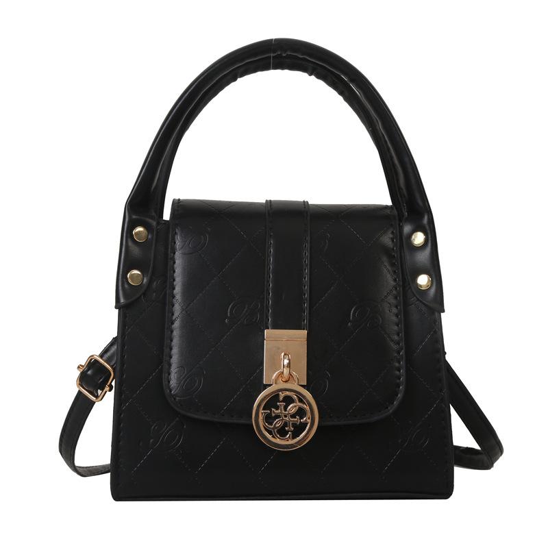 

Женская однотонная простая фактурная сумка через плечо, женская новая сумка для поездок на работу в 2024 году, модная сумка через плечо чёрный