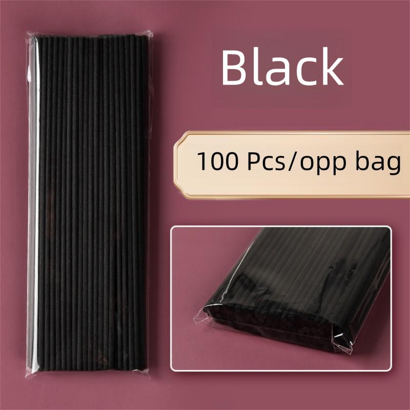 

100 Pcs/Pack 3mm*20cm Diffuser Sticks , Fragrance Refill Black Fibre Reed Thick Aromatherapy Diffuser Sticks for Diffuser Oils