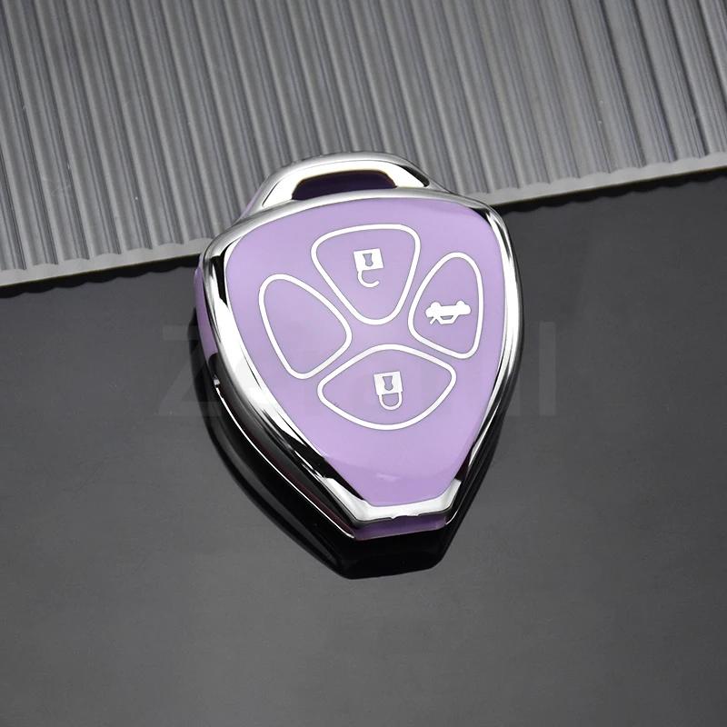 

For Toyota Auris HiLux Corolla Fortuner Prado Verso Camry Reiz Yaris Vitz Vios Rav4 Ractis TPU Car Key Case Cover 2/3/4 Buttons