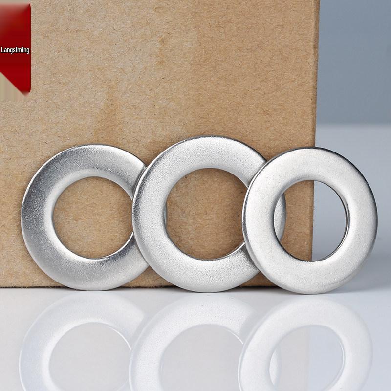 Large 304 Stainless Steel Flat Washer - Thickened & Ultra-thin Metal Spacer for M3-M12 Screws