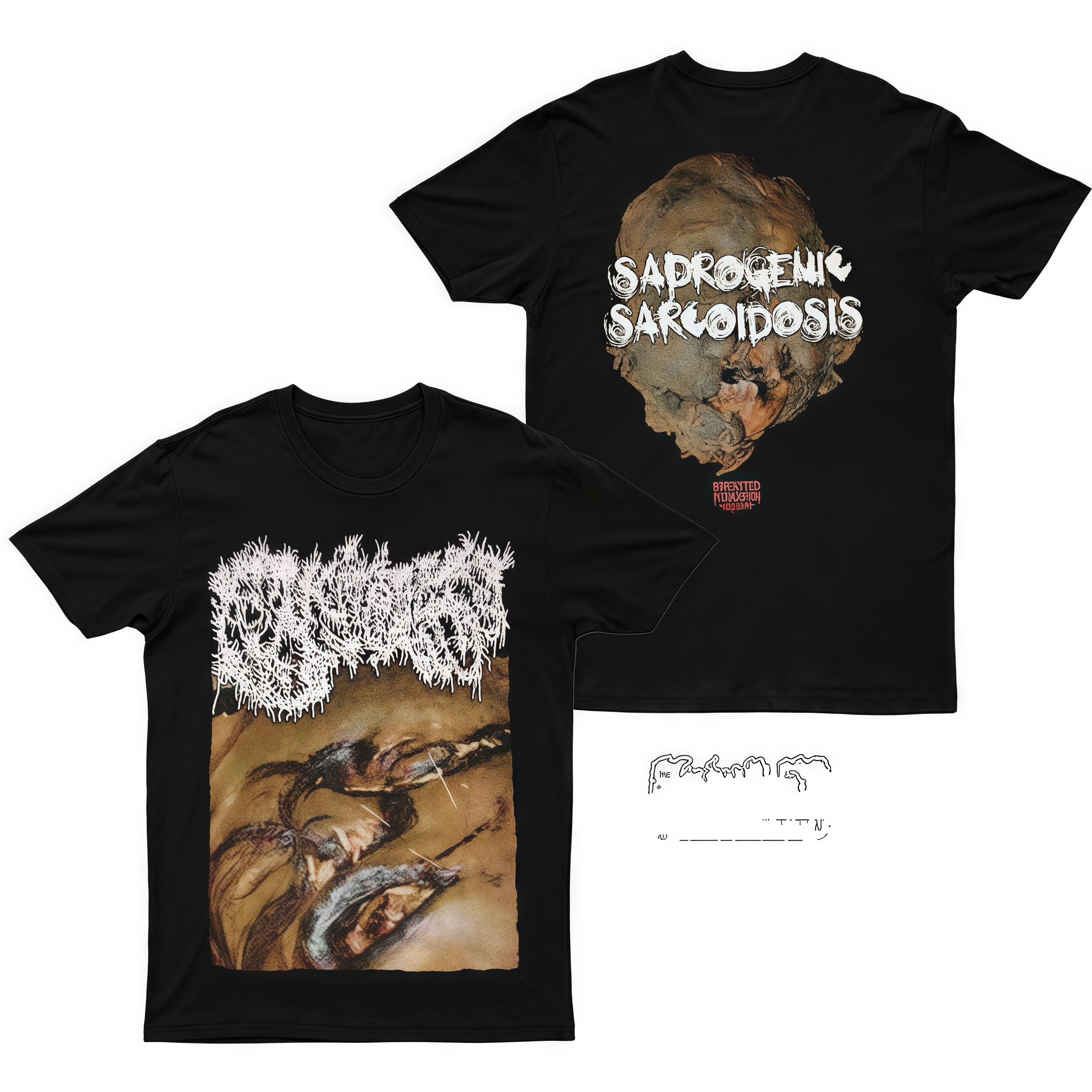 

2025 Summer FLYSTRIKE Decay Sarcoidosis Printed Cotton Round Neck Casual Fashion Trendy Top 4XL