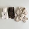 Cute Plush Baby Gloves Bear Embroidered Toddler Mittens Winter Thick Warm Cashmere Kids Full Finger Gloves