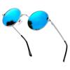 KANASTAL Round Sunglasses for Men and UV Classic Ultra for Driving Women, Polarized, Protection, Design, Fashionable, Lightweight, (Mirror Blue)