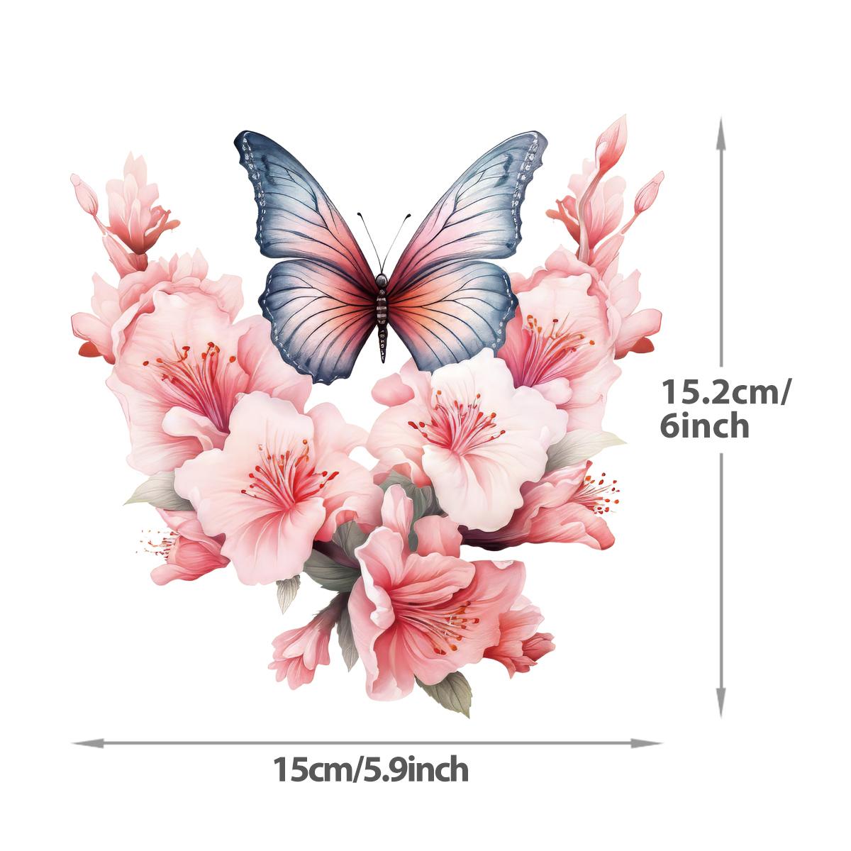 

Наклейка с акварельной бабочкой, наклейка с термопереносом, дизайн футболки с изображением животных, наклейки для одежды своими руками Parches Ropa, термопереносная наклейка