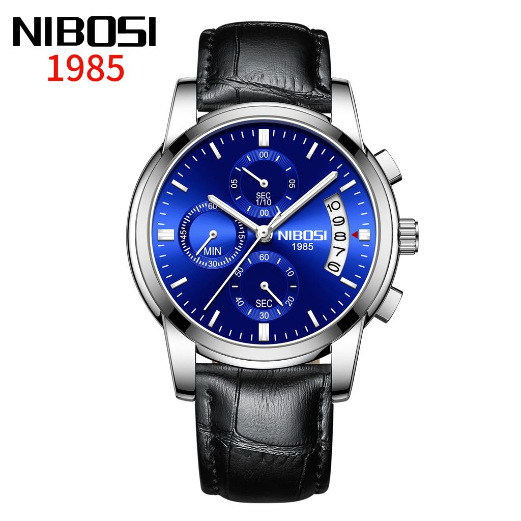 NIBOSI Uhren Business Herrenuhr Multifunktions-Sechs-Pin-Quarzuhr