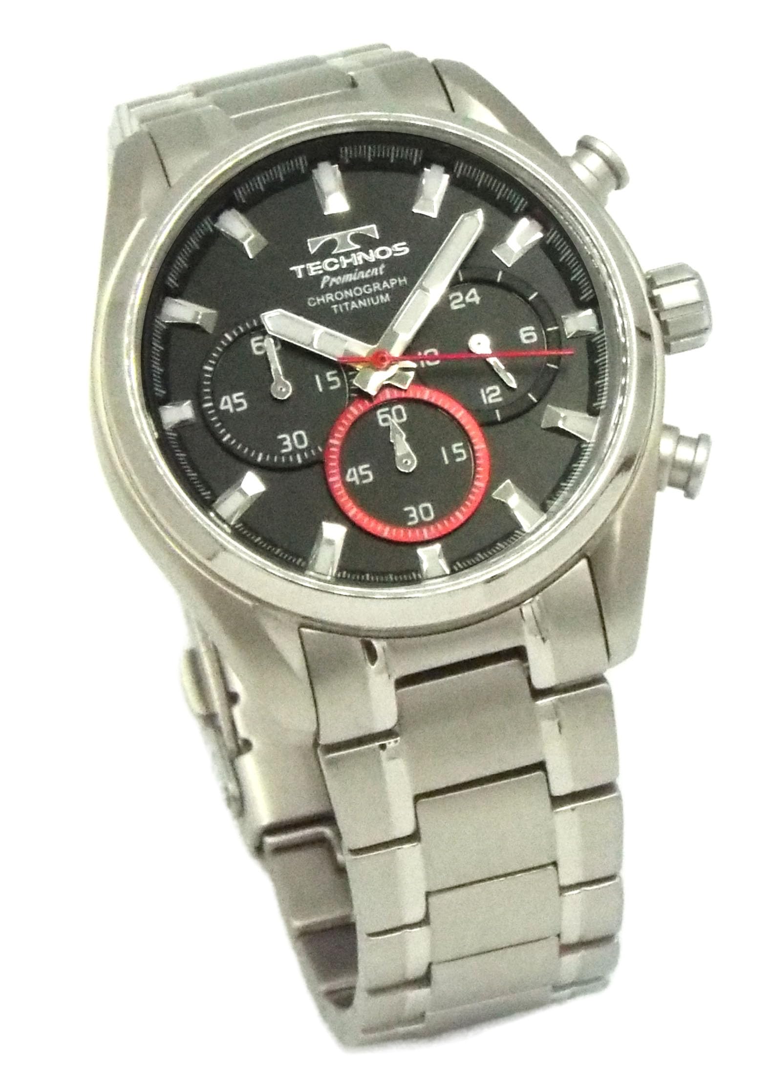 

Часы-хронограф TECHNOS Prominent Series из титана с черным титановым браслетом (TAP0602AIB) [Параллельный импорт]