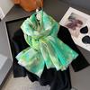 Summer Fire Clouds  Niche Literary and Colorful Cotton and Linen Scarf for Women  Versatile Spring and Summer Scarf  Seaside Travel Shawl