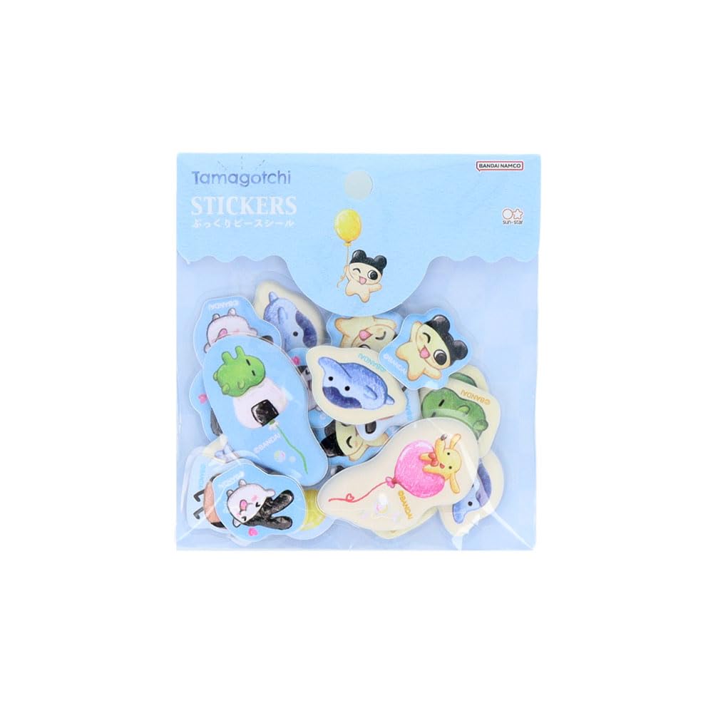 Tamagotchi Puff Balloon Stickers - Cute Stationery Supplies, S8816107