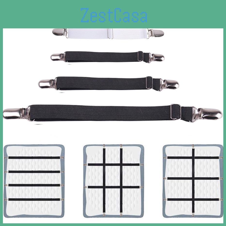 Strip Sheet 4pcsset Bed Elastic Fastener Bed Sheet Grippers Belt Adjustable Mattress Cover Blankets Holder Bed Sheet Set