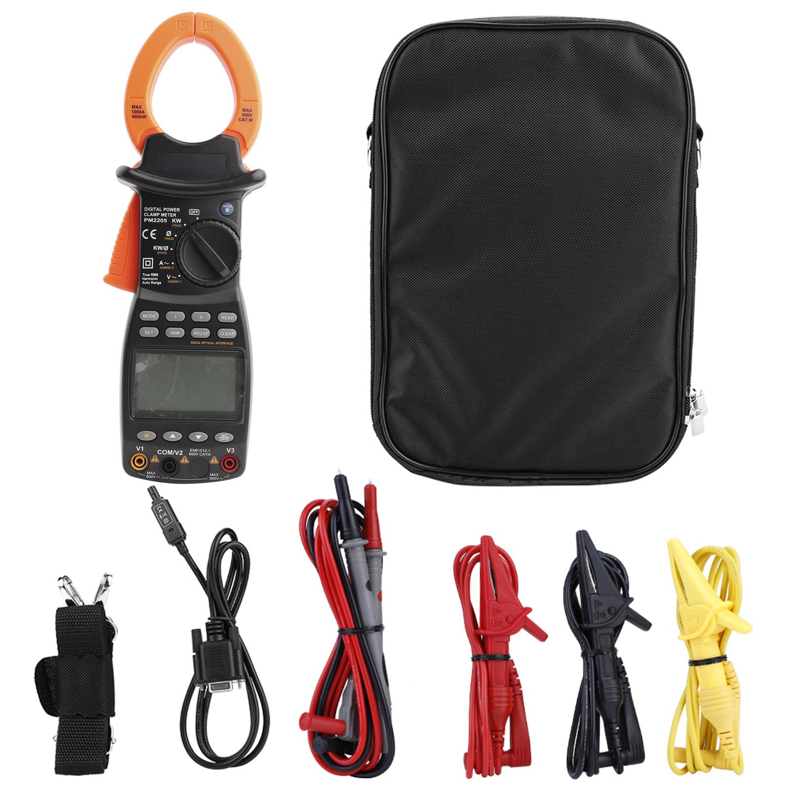 

PEAKMETER MS2205 Threephase Clamp Meter Multifunction Harmonic Power Tester