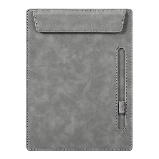 Faux Leather Hardboard with Magnetic Page Clip A4 Letter Size File Clipboard with Pen Holder Document Organizer Writing Pad
