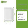 Biodegradable White Rectangular Disposable Paper Dinner Plates for Picnic and Household Use